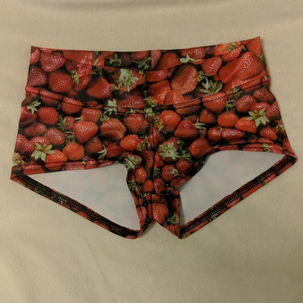 Black Milk Strawberry Short Shorts